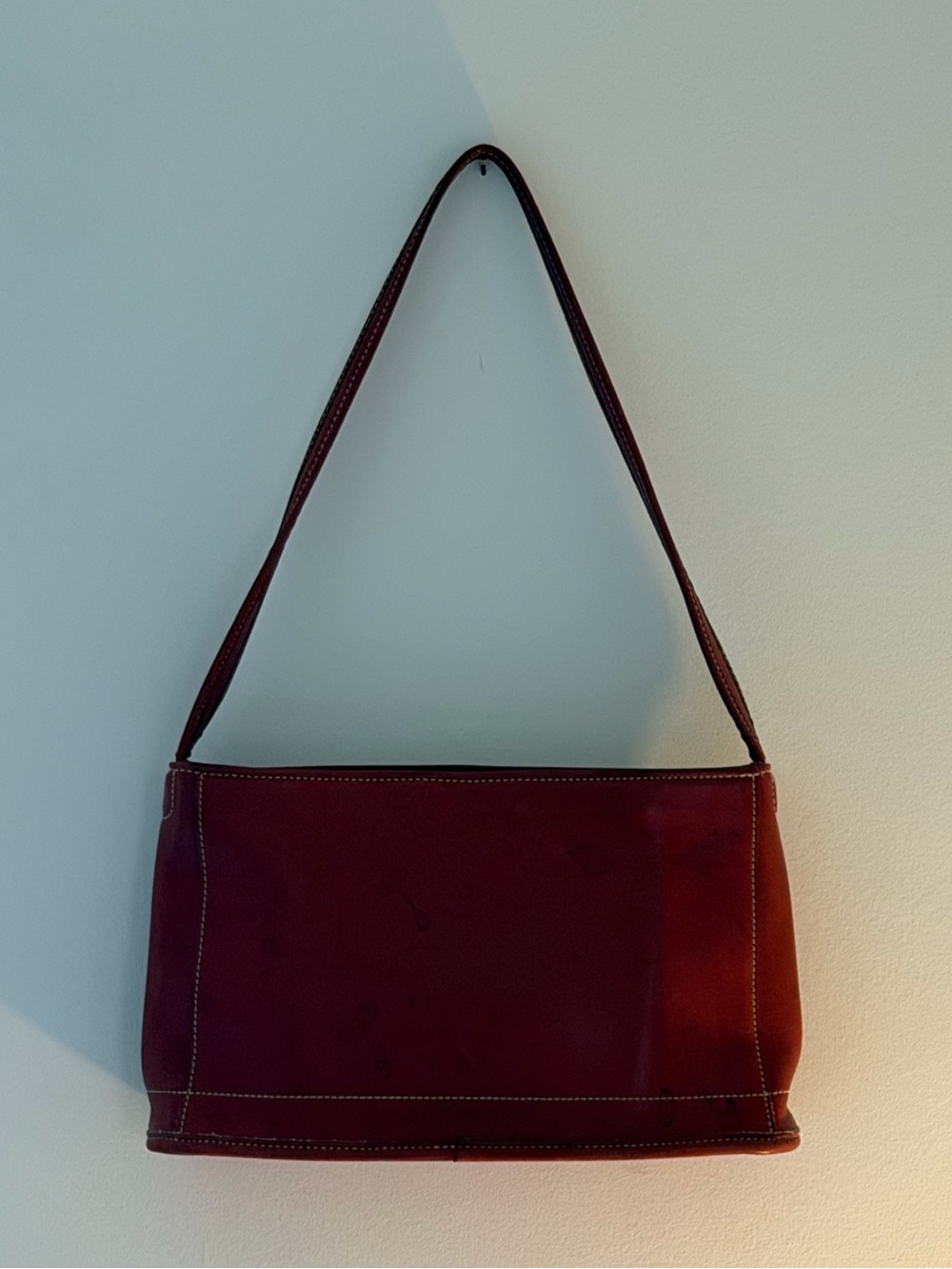 Vintage Coach Red Leather Shoulder Bag - Picture 2 of 9